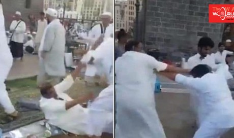 Watch: Ramadan brawl as Saudi mobs fight over iftar meal outside mosque