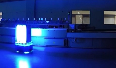 The future of office cleaning? Robot that uses short-wave UV light to kill coronavirus by rupturing its DNA is tested in Bahrain