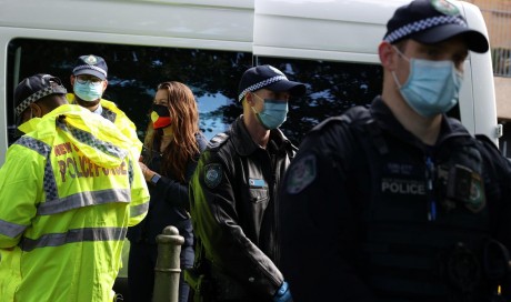 Australian police arrest six at Black Lives Matter rally for breaching virus ban
