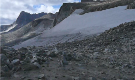 Grasshopper Glacier - a unique snowfield 11,000 feet above sea level